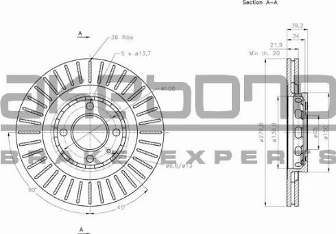 Akebono BN-0942 - Discofreno autozon.pro