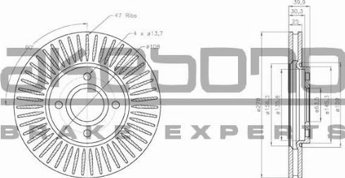 Akebono BN-0964 - Discofreno autozon.pro