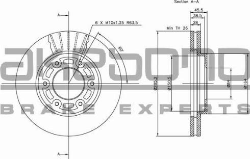 Akebono BN-0960 - Discofreno autozon.pro