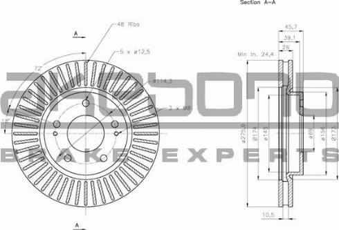 Akebono BN-0962E - Discofreno autozon.pro