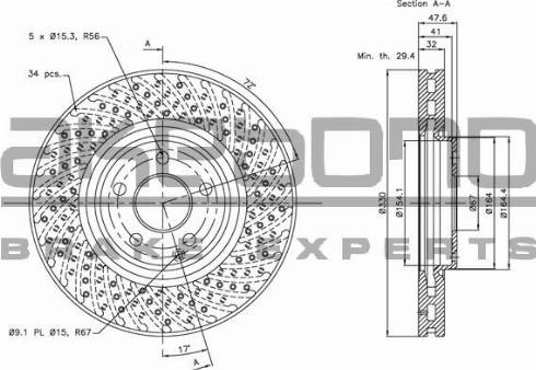 Akebono BN-0906 - Discofreno autozon.pro