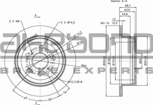 Akebono BN-0900 - Discofreno autozon.pro