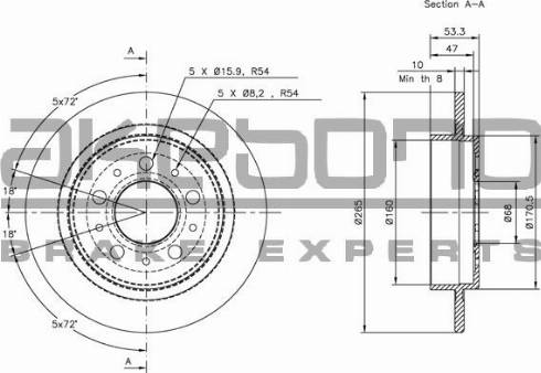 Akebono BN-0917 - Discofreno autozon.pro