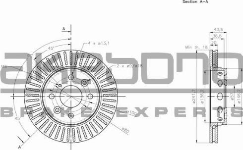 Akebono BN-0984E - Discofreno autozon.pro