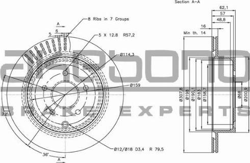 Akebono BN-0987E - Discofreno autozon.pro