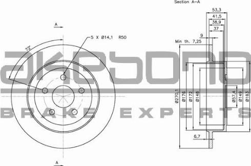 Akebono BN-0936 - Discofreno autozon.pro