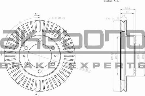 Akebono BN-0938E - Discofreno autozon.pro