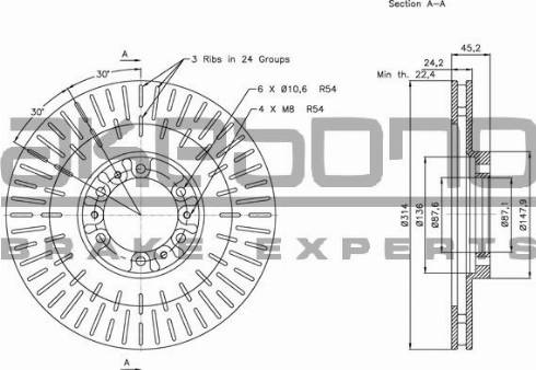 Akebono BN-0928E - Discofreno autozon.pro