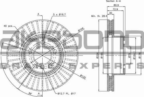 Akebono BN-0976 - Discofreno autozon.pro