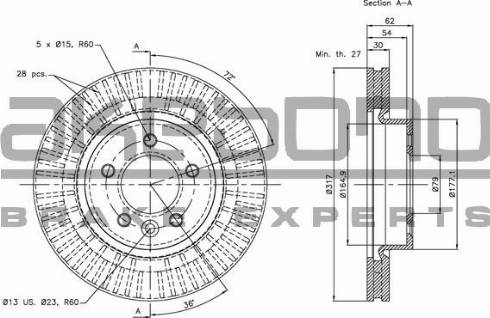 Akebono BN-0973 - Discofreno autozon.pro