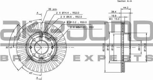 Akebono BN-0972 - Discofreno autozon.pro