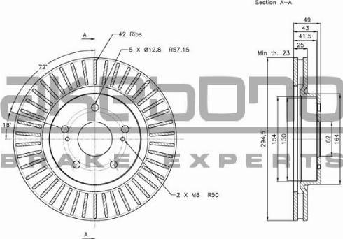 Akebono BN-0499 - Discofreno autozon.pro