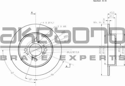 Akebono BN-0494 - Discofreno autozon.pro