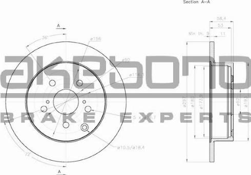 Akebono BN-0496 - Discofreno autozon.pro