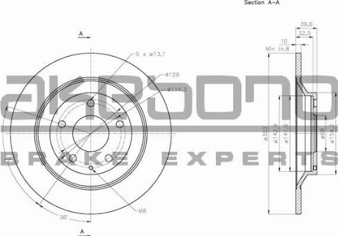 Akebono BN-0441 - Discofreno autozon.pro