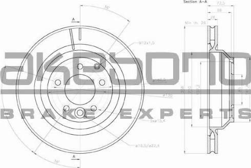 Akebono BN-0451 - Discofreno autozon.pro