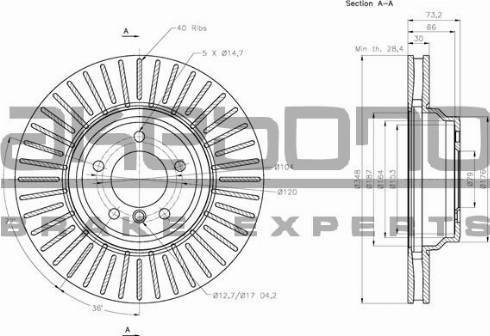 Akebono BN-0468 - Discofreno autozon.pro