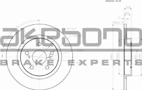 Akebono BN-0467 - Discofreno autozon.pro