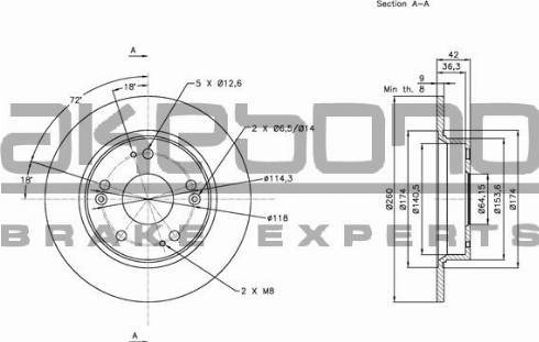 Akebono BN-0404 - Discofreno autozon.pro