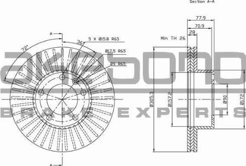 Akebono BN-0402 - Discofreno autozon.pro