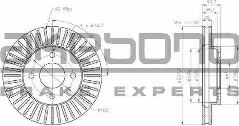 Akebono BN-0414 - Discofreno autozon.pro