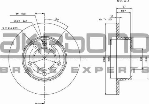 Akebono BN-0413 - Discofreno autozon.pro