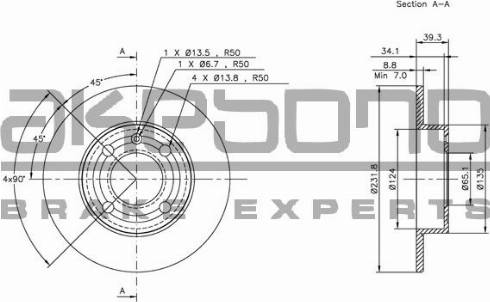 Akebono BN-0489 - Discofreno autozon.pro