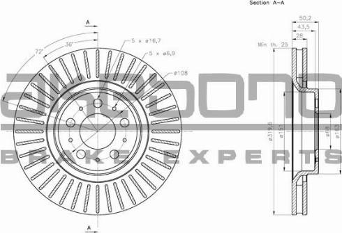 Akebono BN-0484 - Discofreno autozon.pro