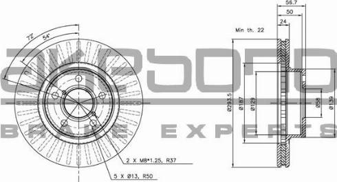 Akebono BN-0488 - Discofreno autozon.pro