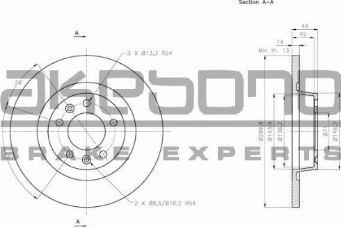 Akebono BN-0483 - Discofreno autozon.pro