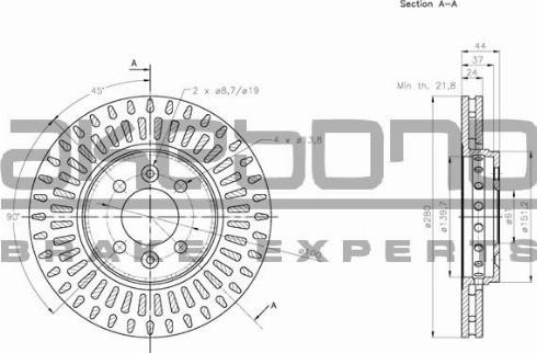 Akebono BN-0439 - Discofreno autozon.pro