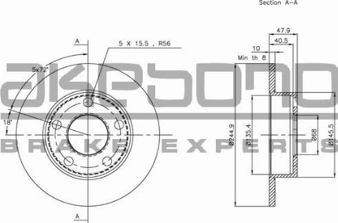 Akebono BN-0436 - Discofreno autozon.pro