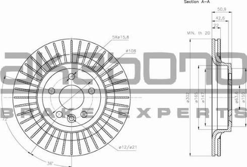 Akebono BN-0430 - Discofreno autozon.pro