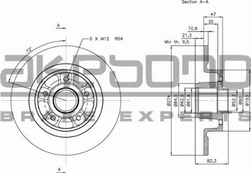 Akebono BN-0431 - Discofreno autozon.pro