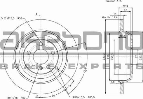 Akebono BN-0432 - Discofreno autozon.pro