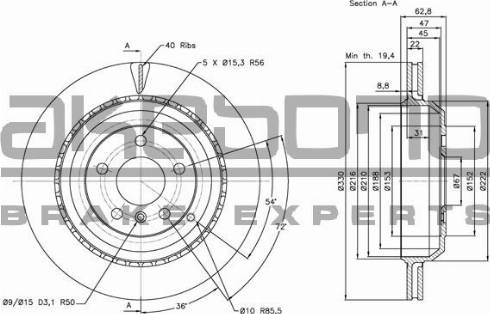 Akebono BN-0429 - Discofreno autozon.pro