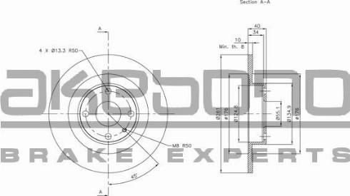 Akebono BN-0425 - Discofreno autozon.pro