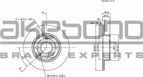 Akebono BN-0420 - Discofreno autozon.pro