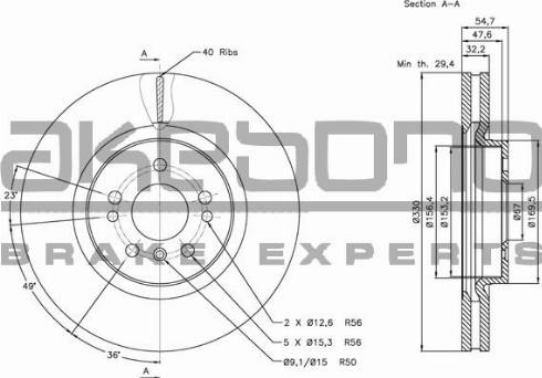 Akebono BN-0428 - Discofreno autozon.pro