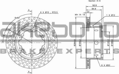 Akebono BN-0474 - Discofreno autozon.pro