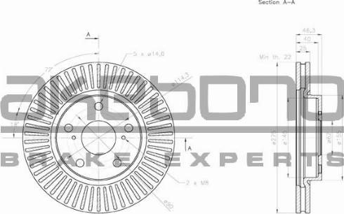 Akebono BN-0478E - Discofreno autozon.pro