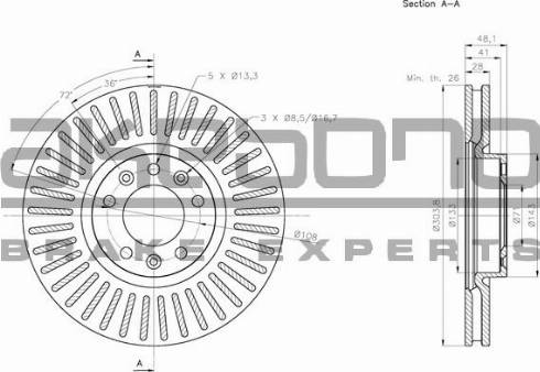 Akebono BN-0473 - Discofreno autozon.pro