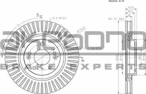 Akebono BN-0599 - Discofreno autozon.pro