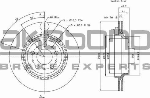 Akebono BN-0596 - Discofreno autozon.pro