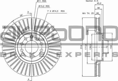 Akebono BN-0591 - Discofreno autozon.pro