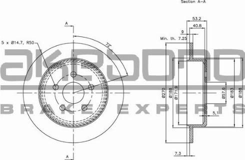 Akebono BN-0598 - Discofreno autozon.pro