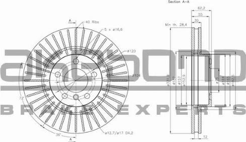 Akebono BN-0593 - Discofreno autozon.pro