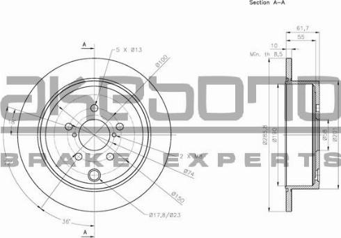 Akebono BN-0549 - Discofreno autozon.pro