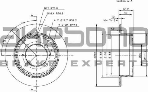 Akebono BN-0540 - Discofreno autozon.pro