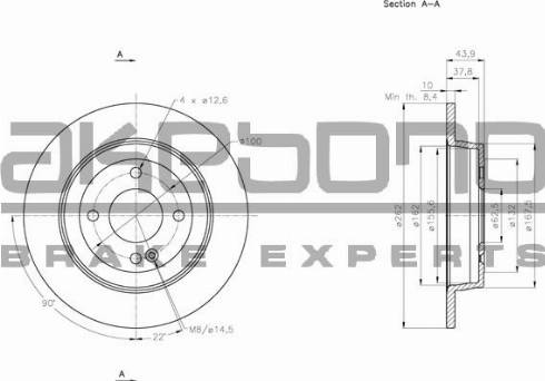 Akebono BN-0543 - Discofreno autozon.pro